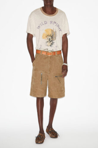 Honore T-shirt i tryckt linne