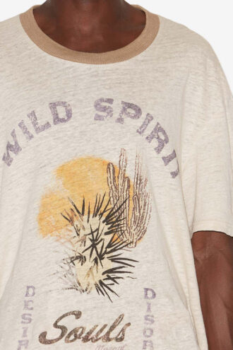 Honore T-shirt i tryckt linne