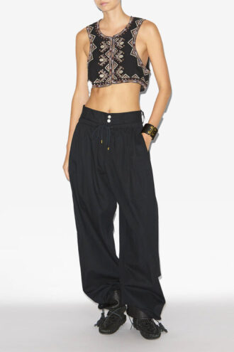 Inaya Gathered Loose Fit Pants