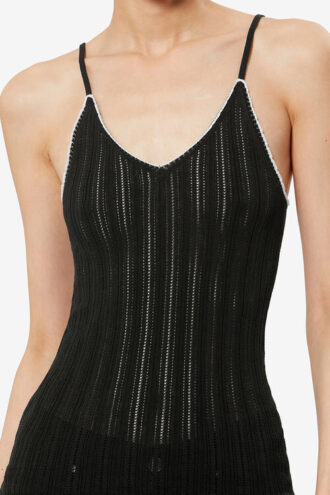 India Strappy Silk and Cotton Knit Sweater