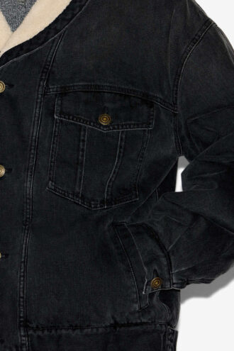 Jackson denim- och fuskpälsjacka Jackson denim- och fuskpälsjacka
