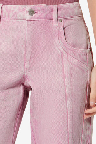 Jaylis tvättade bootcut-jeans i denim