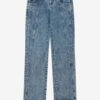 Jaylis tvättade bootcut-jeans i denim Jaylis tvättade bootcut-jeans i denim