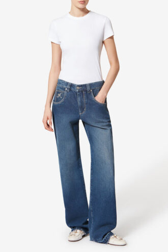 Jeyda jeans med synliga sömmar