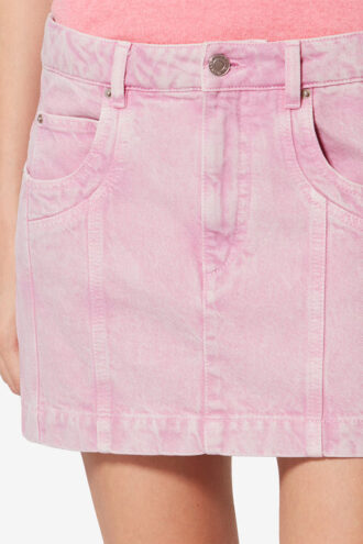 Juana kort blekt denimkjol