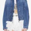 Julie kort jacka i arbetsplaggstil i enfärgad denim Julie kort jacka i arbetsplaggstil i enfärgad denim