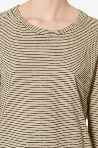 Kaaron randig T-shirt i bomull och linne