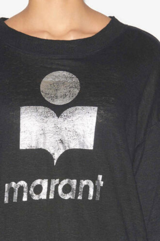 Klowia långärmad T-shirt i enfärgat linne