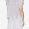 Leaza plisserad bomullsvoile-top Leaza plisserad bomullsvoile-top