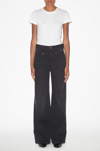 Lemony högmidjade jeans med lös passform