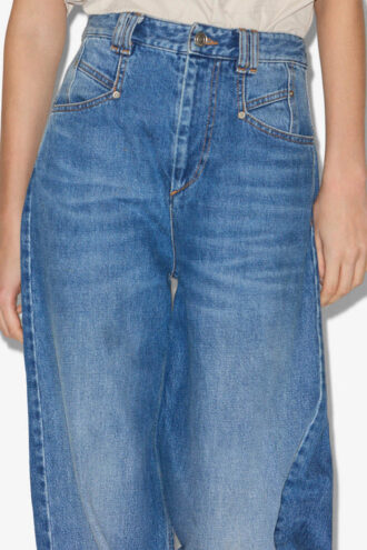 Lemony högmidjade jeans med lös passform