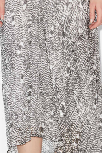 Lisanne Burnout Velvet Midi Skirt