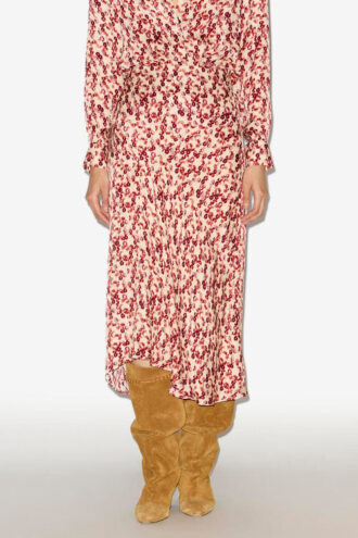 Lisanne mönstrad jacquard midi-kjol
