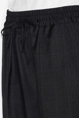 Liska Plisserade Glen Plaid-byxor i ull Liska Plisserade Glen Plaid-byxor i ull