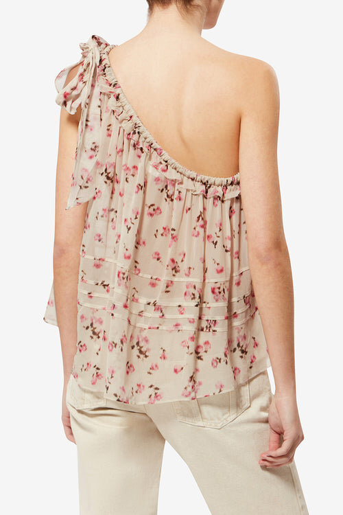 Loeva Asymmetrisk tryckt muslintopp Loeva Asymmetrisk tryckt muslintopp