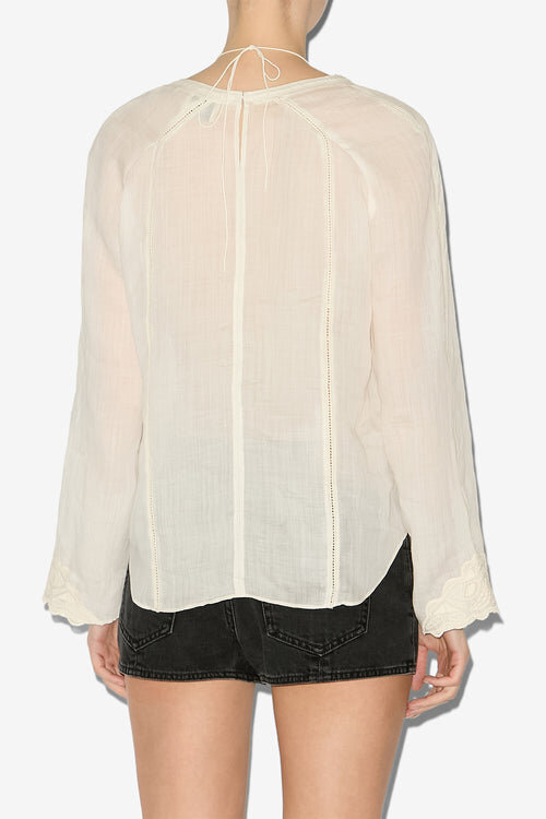 Luna broderad ramieblus Luna broderad ramieblus