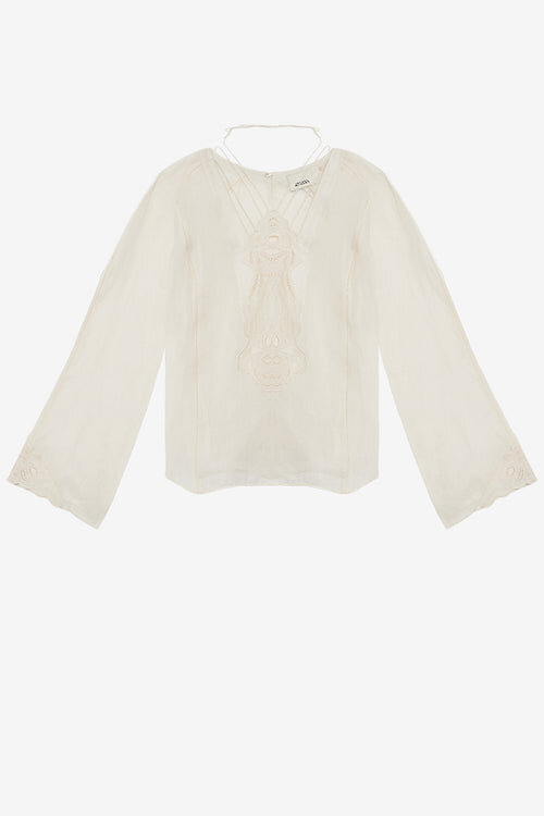 Luna broderad ramieblus Luna broderad ramieblus