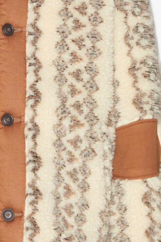 Madeo Vändbar tryckt shearling-kapp