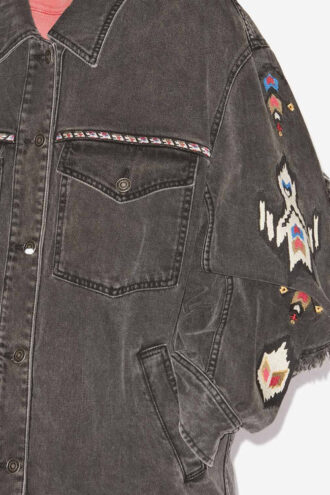 Manona broderad jeansjacka