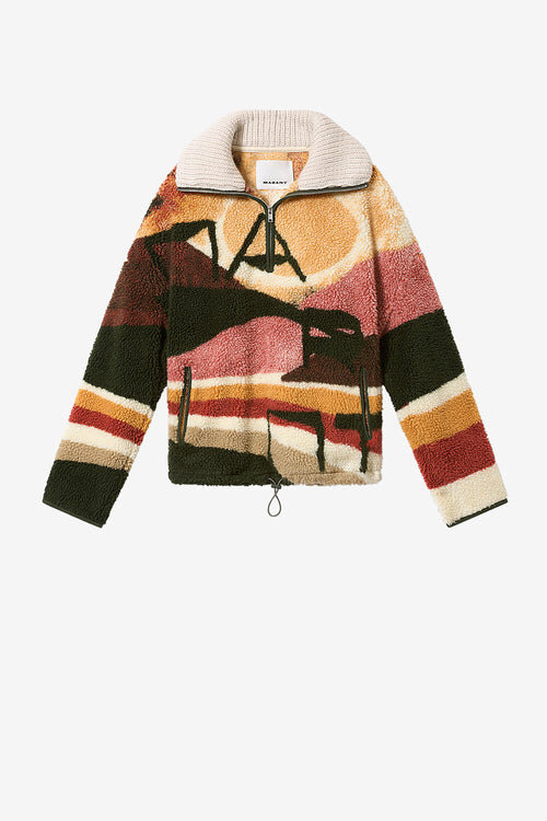 Marley Desert Print Fleece Jacket Marley Desert Print Fleece Jacket
