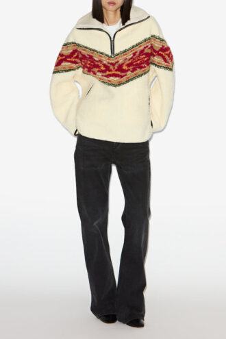 Marner Shearling Style Zip-Up Collar Coat