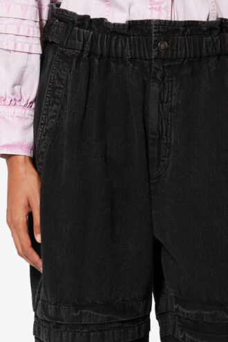 Mellya blekta chambray-byxor i morotsmodell