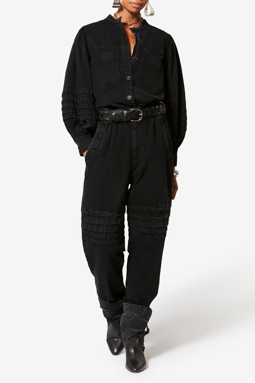 Mileda blekt chambray-skjorta Mileda blekt chambray-skjorta