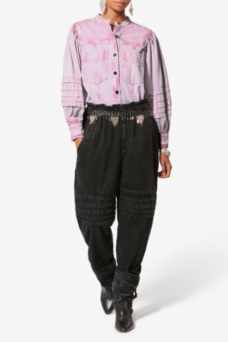 Mileda blekt chambray-skjorta Mileda blekt chambray-skjorta