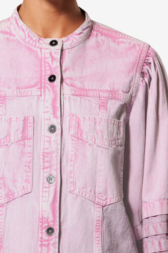 Mileda blekt chambray-skjorta Mileda blekt chambray-skjorta