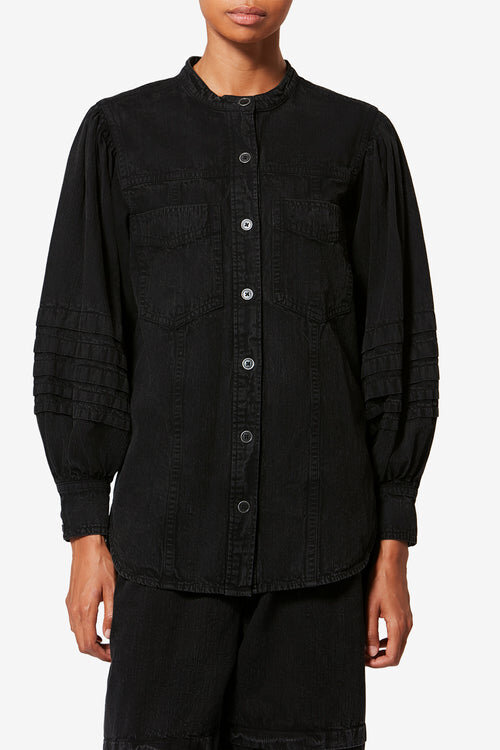 Mileda blekt chambray-skjorta Mileda blekt chambray-skjorta