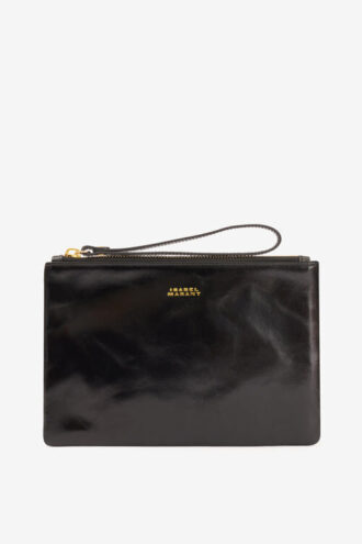 Mino glänsande läderclutch