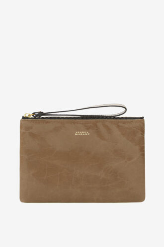 Mino glänsande läderclutch