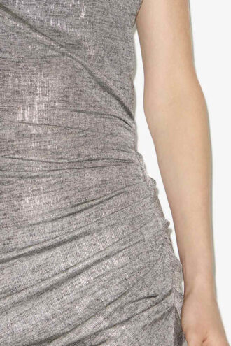 Nadilia kort metallisk jerseyklänning