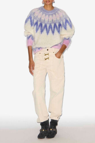 Natania Mohair Fair Isle-mönstrad tröja Natania Mohair Fair Isle-mönstrad tröja