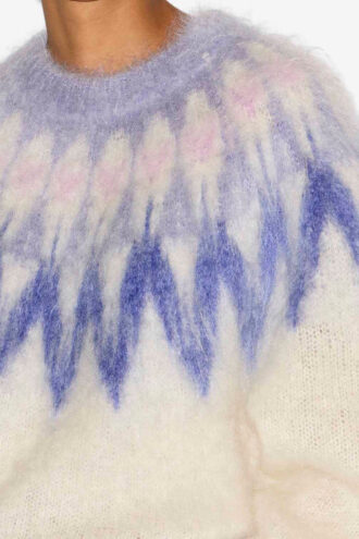 Natania Mohair Fair Isle-mönstrad tröja Natania Mohair Fair Isle-mönstrad tröja