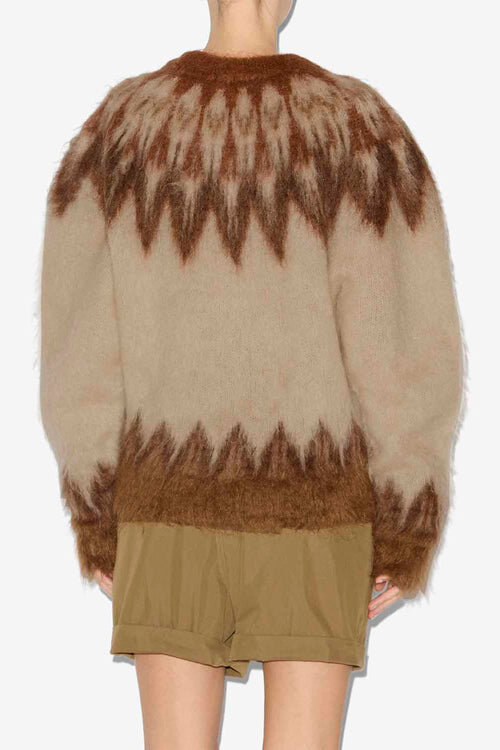 Natania Mohair Fair Isle-mönstrad tröja Natania Mohair Fair Isle-mönstrad tröja