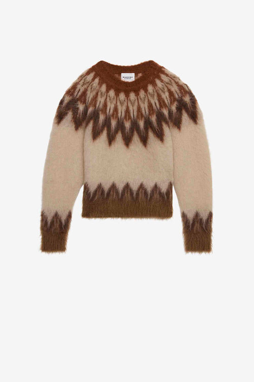 Natania Mohair Fair Isle-mönstrad tröja Natania Mohair Fair Isle-mönstrad tröja