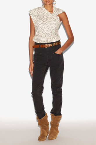 Nayda Asymmetrisk bomullst-shirt Nayda Asymmetrisk bomullst-shirt