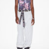 Nayda Asymmetrisk T-shirt i bomull med tryck Nayda Asymmetrisk T-shirt i bomull med tryck