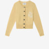 Newton Cardigan i bomull och ull med logotyp Newton Cardigan i bomull och ull med logotyp