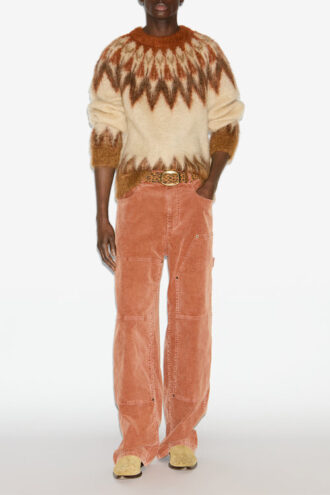 Nicolas Mohair Fair Isle-mönstrad tröja Nicolas Mohair Fair Isle-mönstrad tröja