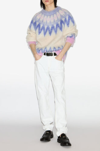 Nicolas Mohair Fair Isle-mönstrad tröja Nicolas Mohair Fair Isle-mönstrad tröja