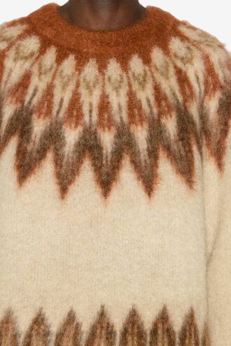 Nicolas Mohair Fair Isle-mönstrad tröja Nicolas Mohair Fair Isle-mönstrad tröja