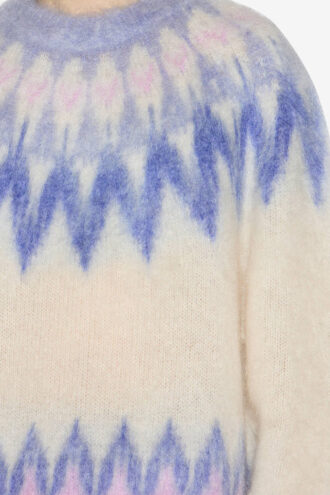 Nicolas Mohair Fair Isle-mönstrad tröja Nicolas Mohair Fair Isle-mönstrad tröja