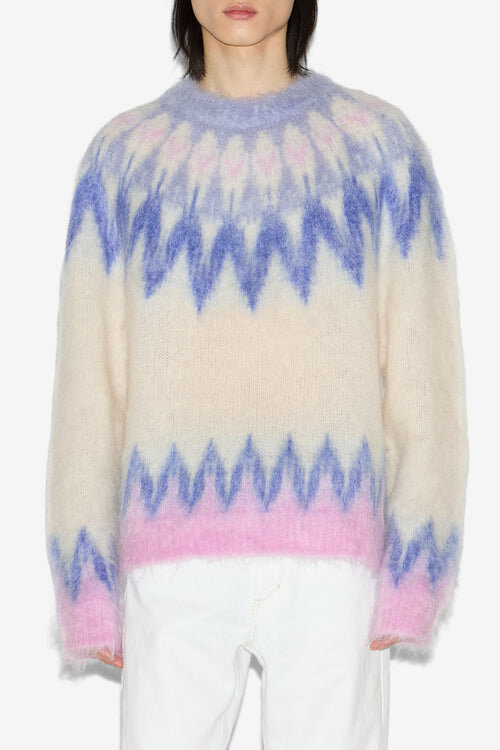 Nicolas Mohair Fair Isle-mönstrad tröja Nicolas Mohair Fair Isle-mönstrad tröja