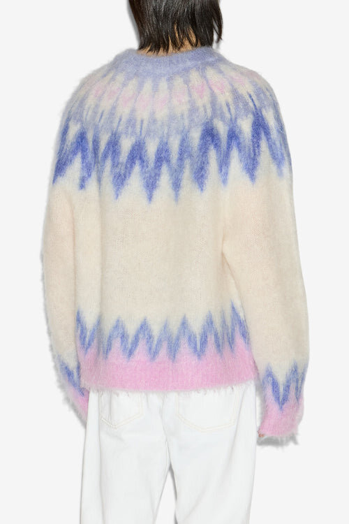 Nicolas Mohair Fair Isle-mönstrad tröja Nicolas Mohair Fair Isle-mönstrad tröja