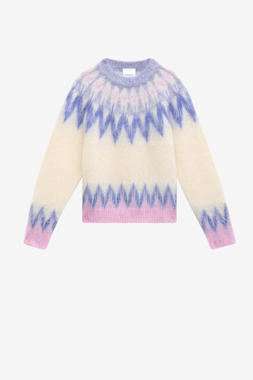Nicolas Mohair Fair Isle-mönstrad tröja Nicolas Mohair Fair Isle-mönstrad tröja