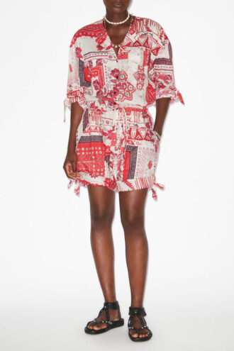 Niely Playsuit i tryckt bomullsvoile