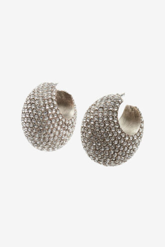 Njut av Rhinestone Hoop Earrings