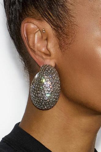 Njut av Rhinestone Hoop Earrings